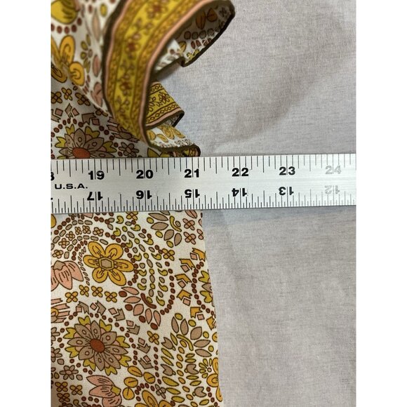 DR2 Large Yellow Gold Floral Tunic Blouse - Picture 6 of 7